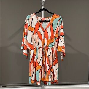 Vibrant Geometric Romper